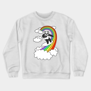 Panda Surf Rainbow Crewneck Sweatshirt